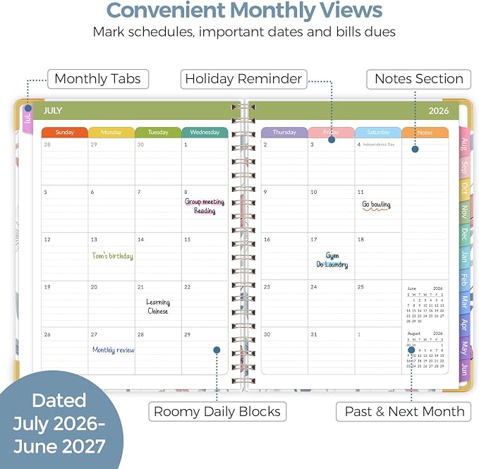 SKYDUE Teacher Planner 2026-2027 Academic Year, 8.5" x 11" Deluxe Teacher - Image 4