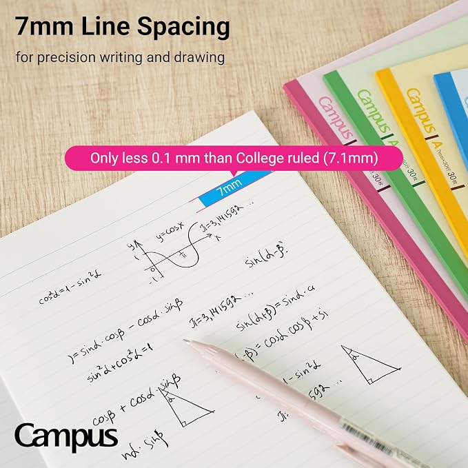 KOKUYO Composition Notebooks, 5 Pack Campus A4 Comp Book - Image 4