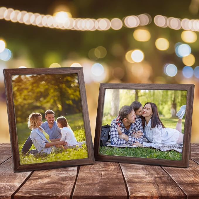 Giftgarden 8x10 Picture Frame Brown Set of 12 - Image 3
