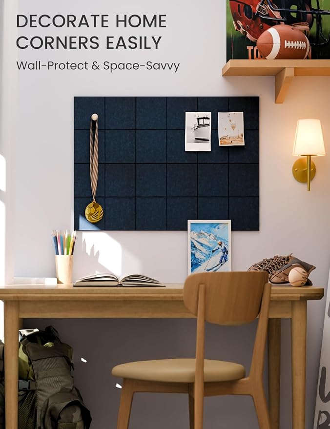 Felt Bulletin Board Tiles -28"x18" Cork Board Alternative - Image 5