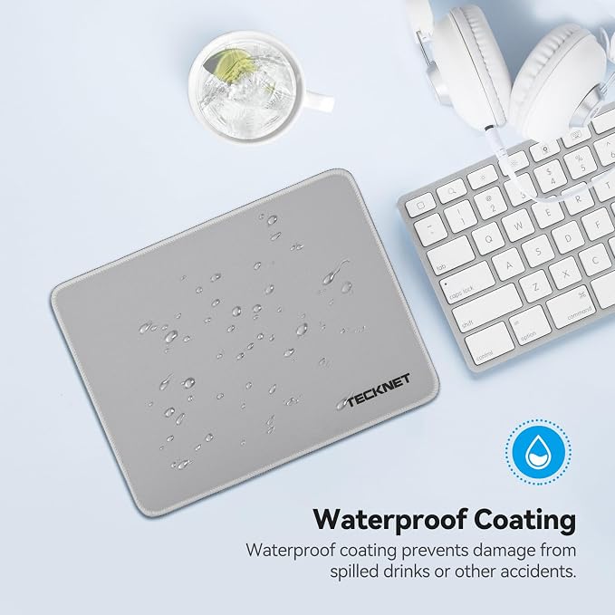 TECKNET Mouse Pad with Anti-fray Stitching, Waterproof Surface & Non-Slip - Image 5