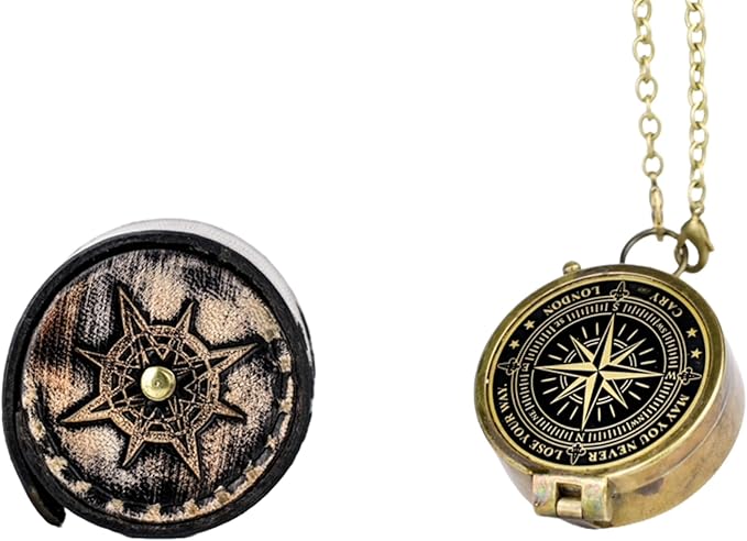 Handmade Antique Vintage Brass Compass | Exquisite Nautical Compass | Home Decor | Pocket Compass Gift for Every Occasion | Super7One