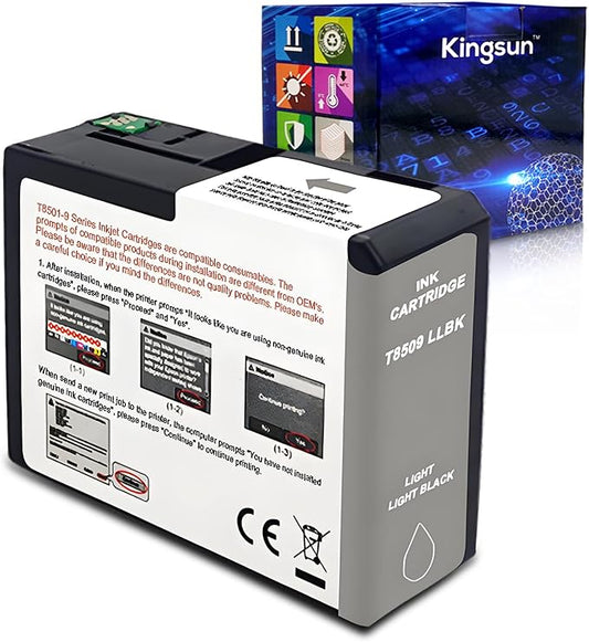 T850 Ink Cartridge T8509 T850900 Remanufactured Work for SureColor P800 (1-Pack, Light Light Black)-DeskLoop Office