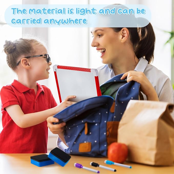 Colarr 24 Pack Hanging Magnetic Dry Erase Board 8'' x 12'' Small Double Sided - Image 4