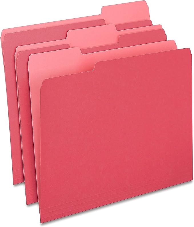 Staples File Folder, Letter Size, 1/3‑Cut Tab, Durable Paper Stock, 200/Carton by Staples