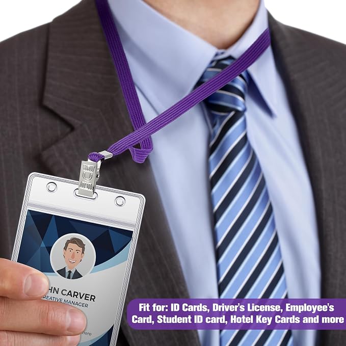Marspark 100 Pcs ID Badge Holder - Image 5