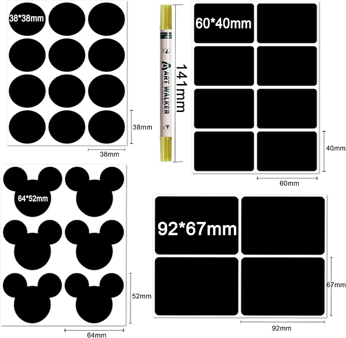 Chalkboard Labels-450Pcs Black Removable Labels - Image 2