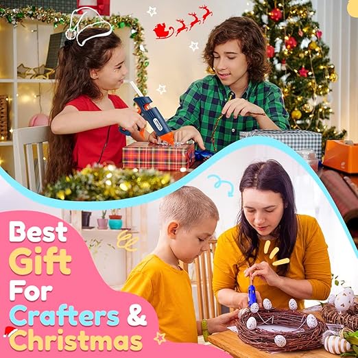 50pcs Full Size Hot Glue Sticks for Large Glue Gun, 0.43x6 inches Large Glue Sticks, Bulk-Pack for Arts Crafts DIY Fabric Gluing & More-DeskLoop Office