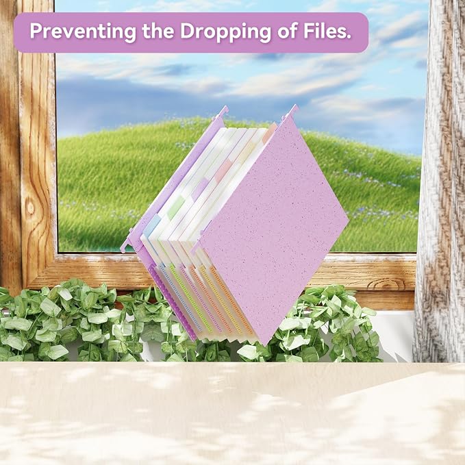 ANSOOK Hanging File Folders Letter Size, 7 Accordion Pockets, Expandable File - Image 6