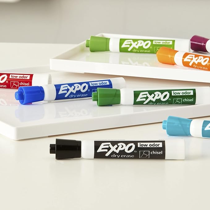 EXPO 80008 Low-Odor Dry Erase Markers, Chisel Tip - Image 6