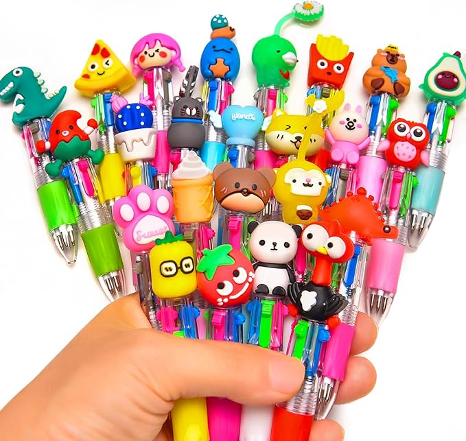24Pcs Mini Multicolor Pens in One 4-in-1, Cute Pens Bulk by Unknown