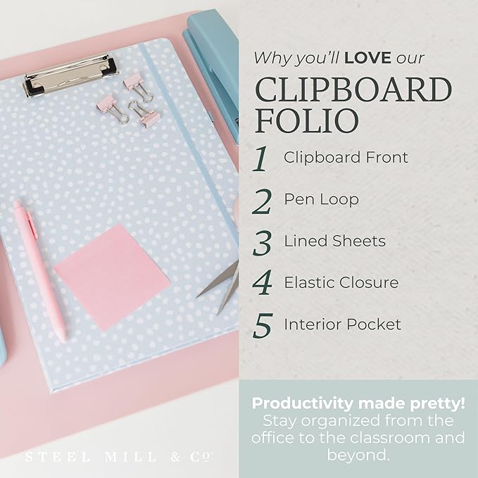 Steel Mill & Co. Cute Clipboard Folio - Image 3