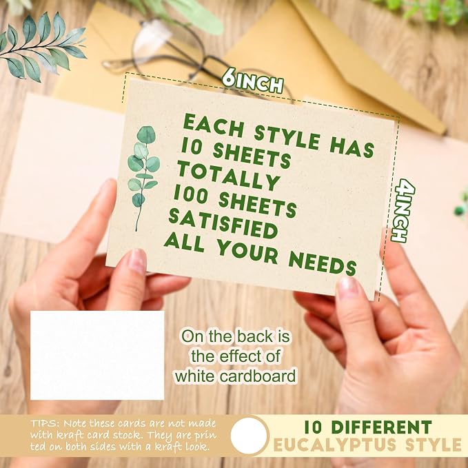 Spiareal 100 Pcs Blank Note Cards Blank Decorative Notecards Index Cards Bulk - Image 3