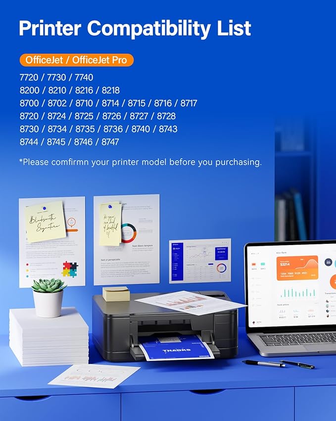 952XL Ink Cartridges Combo 4 Pack Replacement for HP 952 952XL Printers Ink Compatible HP Color Officejet Pro 7740 7720 8210 8216 8702 8710 8720 8740 8715 8725 8730 8700 7730 Black Cyan Magenta Yellow-DeskLoop Office