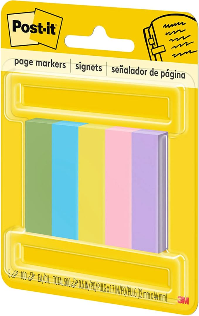 Post-it® Page Markers, 1/2-inch x 1-3/4 Inch, 500 per Pack - Image 2