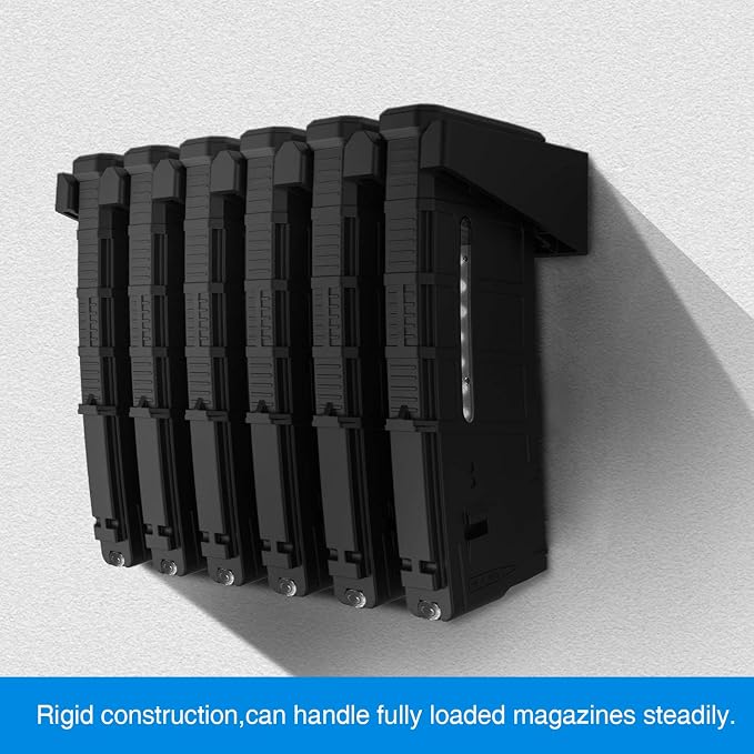 Solid ABS 6X Standard PMAG Wall Mount, Mag Holder, Home Magazine Storage Rack - Image 5