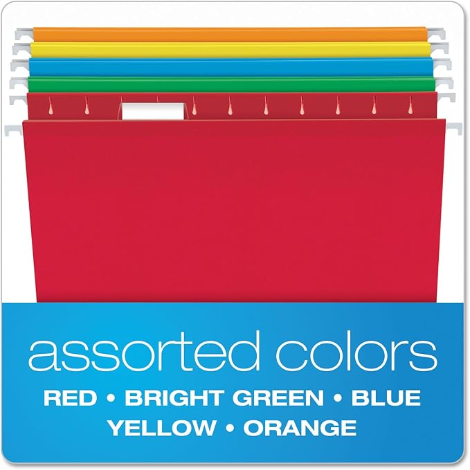 Pendaflex Reinforced Hanging File Folders, Letter Size, 1/5 Cut - Image 3