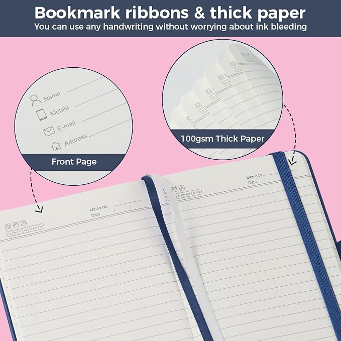 Pocket Notebook Small Journal for Men Women, 3.7" x 5.7", A6 Mini Notebook - Image 3