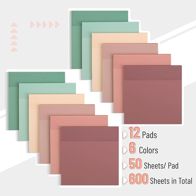 Mr. Pen- Transparent Sticky Notes, 12 Pads, 600 Sheets | See Through - Image 2
