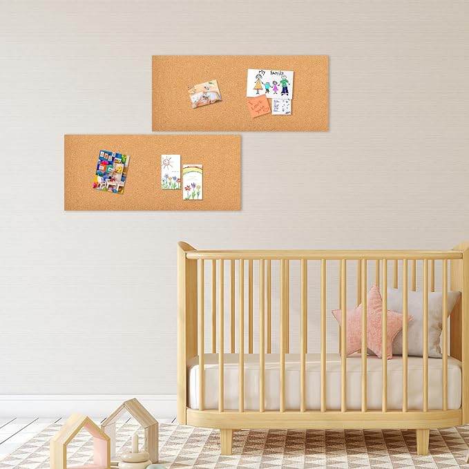 17x8 Cork Tiles, 1/4" Thick Self-Adhesive Vision Board - Image 3