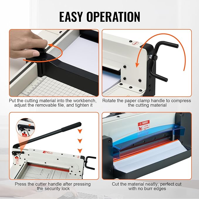 VEVOR Heavy Duty Paper Cutter, 400 Sheet Capacity, Solid Steel Construction - Image 5