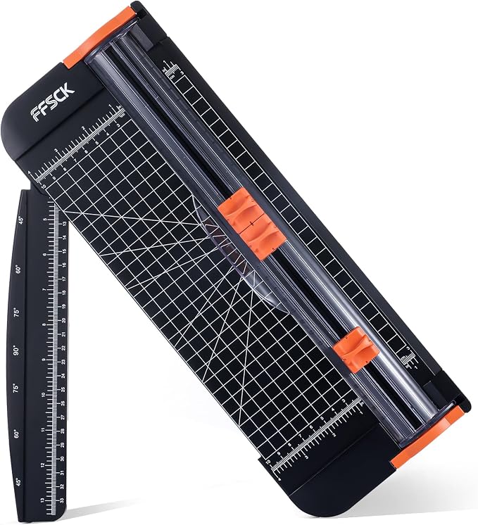 A4 Black Paper Cutter Slider 12 Inch Titanium Straight Paper Trimmer, Paper by FFSCK
