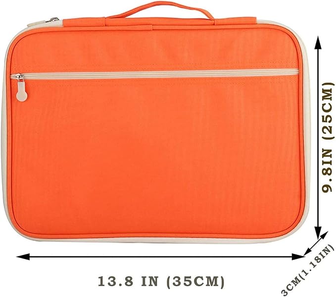 JAKAGO A4 Travel Portfolio Multifunctional Document Organizer Zippered Case - Image 3