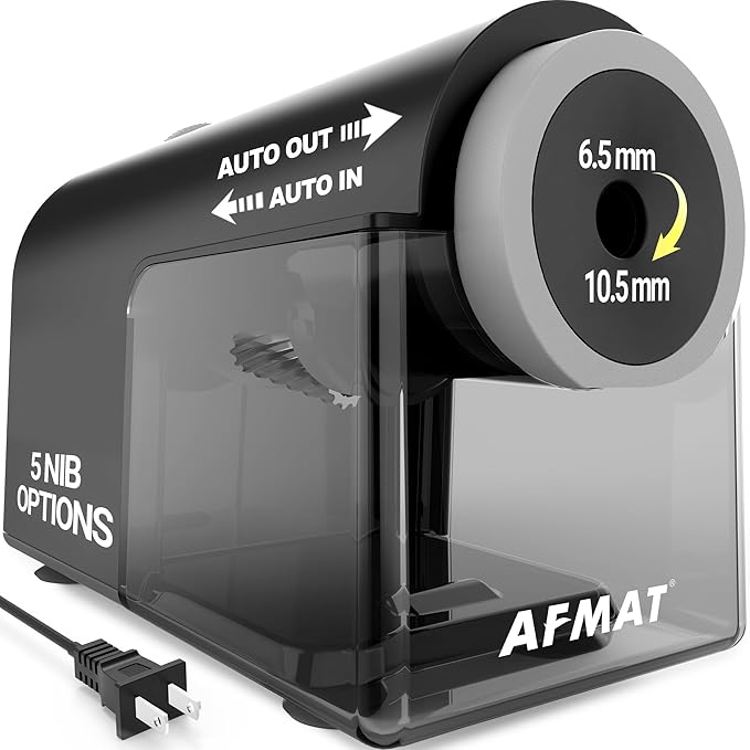AFMAT Electric Pencil Sharpener, Fully Automatic Pencil Sharpener by AFMAT
