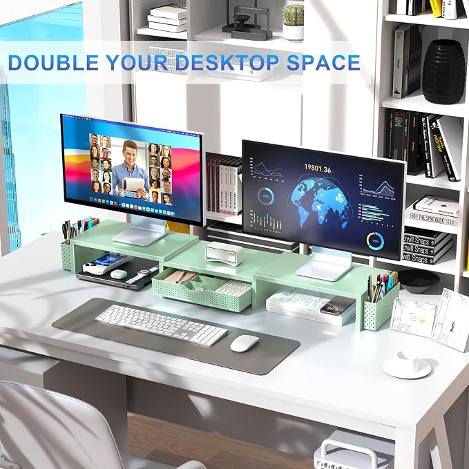 gianotter Dual Monitor Stand Riser, Desk Organizer - Image 7