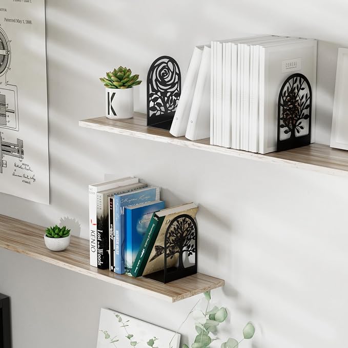 MaxGear Decorative Book Ends, Heavy Duty Bookends - Image 6