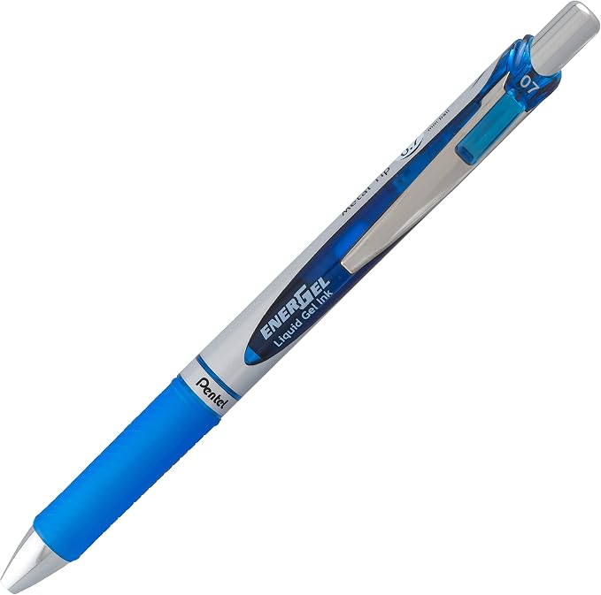 Pentel Energel 0.7 mm Rtx Retractable, 6 Black & 6 Blue Ink Pens Metal Tip - Image 3