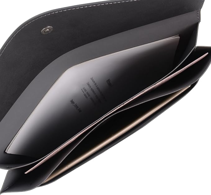 Wason Expanding A4 Document File PU Leather Envelope Case Holder-Large Size - Image 7