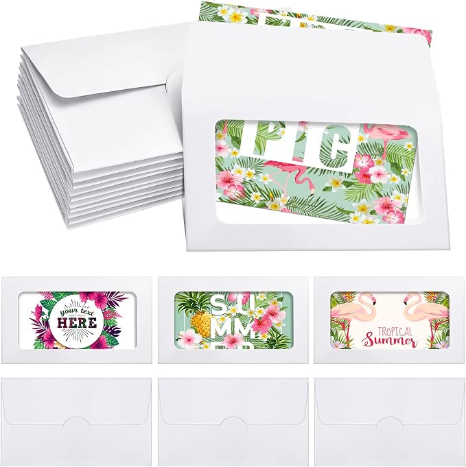 120 Packs Window Gift Card Envelopes Gift Sleeves Credit Size Business by Aranorun