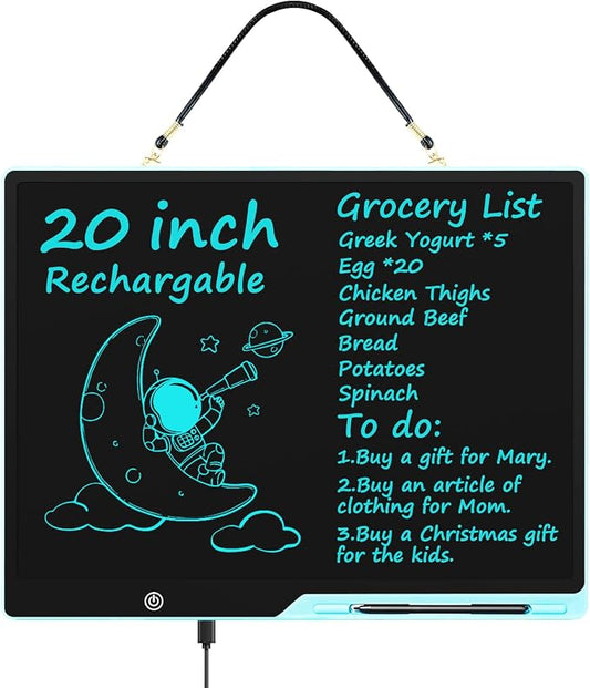 20 Inch LCD Writing Tablet for Kids, Extra-Large Drawing Tablet for Adults by QIAOBUQI