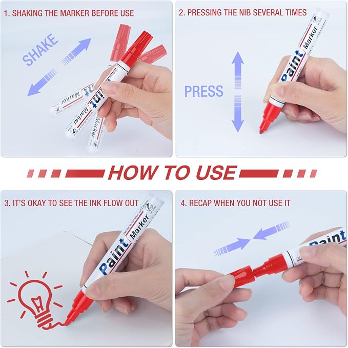 Red Paint Markers - Image 6