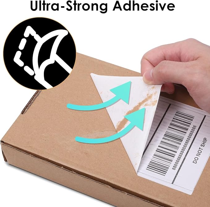 4x6 Thermal Labels, 2 Packs of 500 4x6 Fold Labels - Image 4