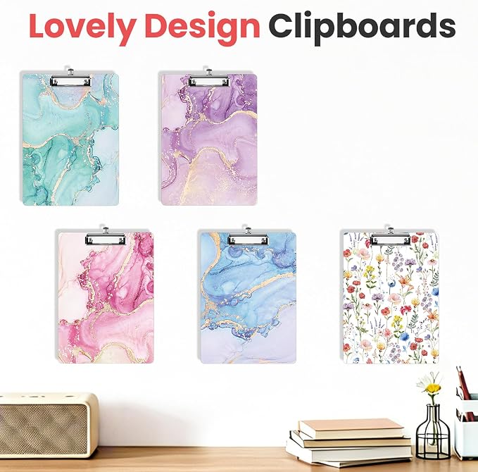 Sooez 2 Pack Clipboard, Colored Cardboard, Hardboard Clip Boards 8.5 x 11 - Image 6