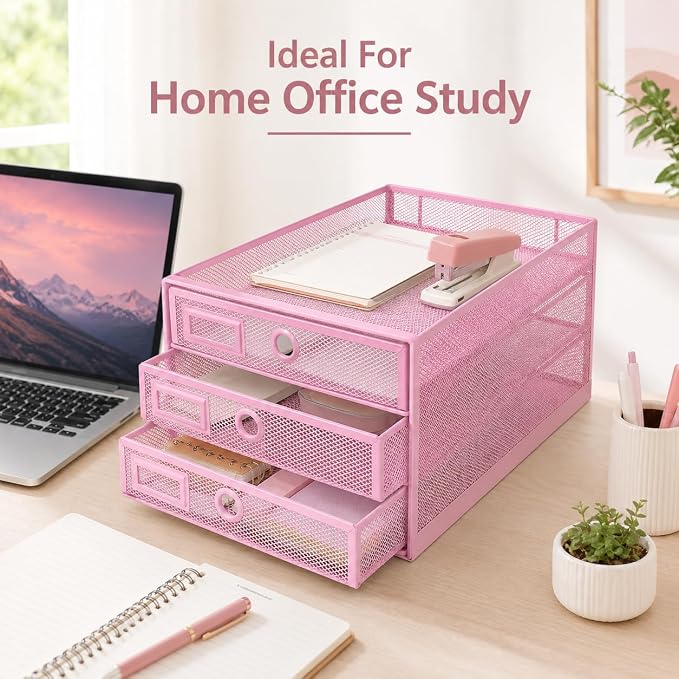 EXERZ Paper Sorter 3 Drawer Wire Mesh A4 / Desk Multifunctional Desk - Image 7