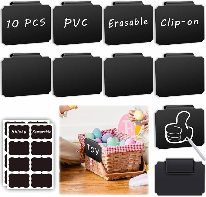 27-Piece Set of Basket Labels Clip On by EASYLIFELIFEEASY