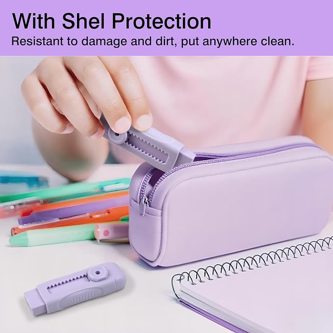 3+1 Pack Retractable Erasers – Soft Rubber Push-Pull Pencil Erasers - Image 5
