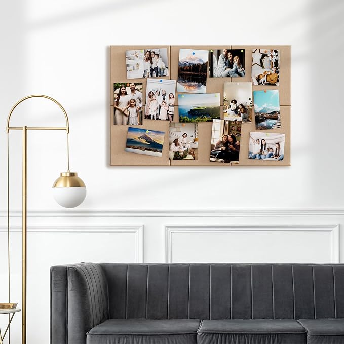 MaxGear Felt Bulletin Board 48" x 36", Tan Felt Wall Tiles Wall Decor | Modern - Image 9