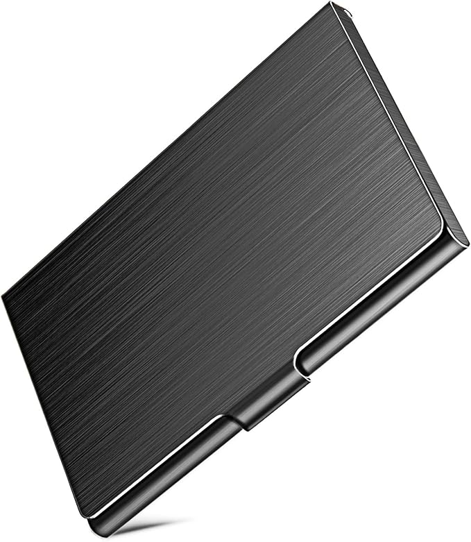 Slim Business Card Case for Men & Women, Pocket Metal Case, Professional by DMFLY