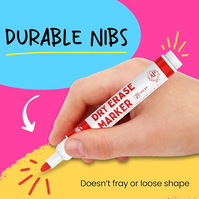 Chalkola Dry Erase Markers Fine Tip Bulk Pack of 60, Thin Point White Board - Image 6