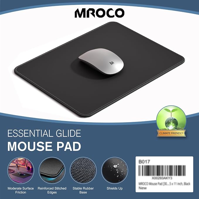 MROCO Essential Office & Gaming Mouse Pad, 30% Larger, 8.5” x 11” in, Premium - Image 7