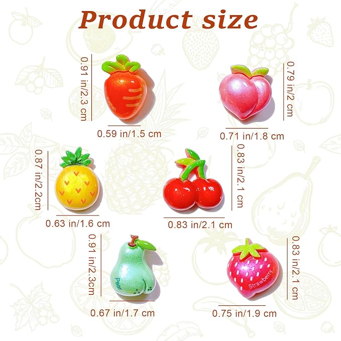 Fruit Theme Decorative Push Pins, Colorful Fun Push Pin - Image 3