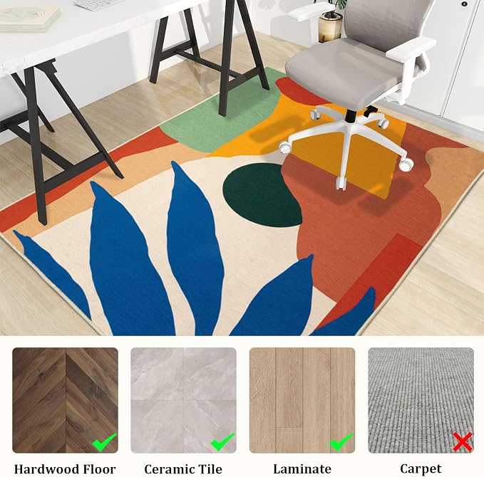 Office Chair Mat for Hardwood Floor, Machine Wash - Image 2