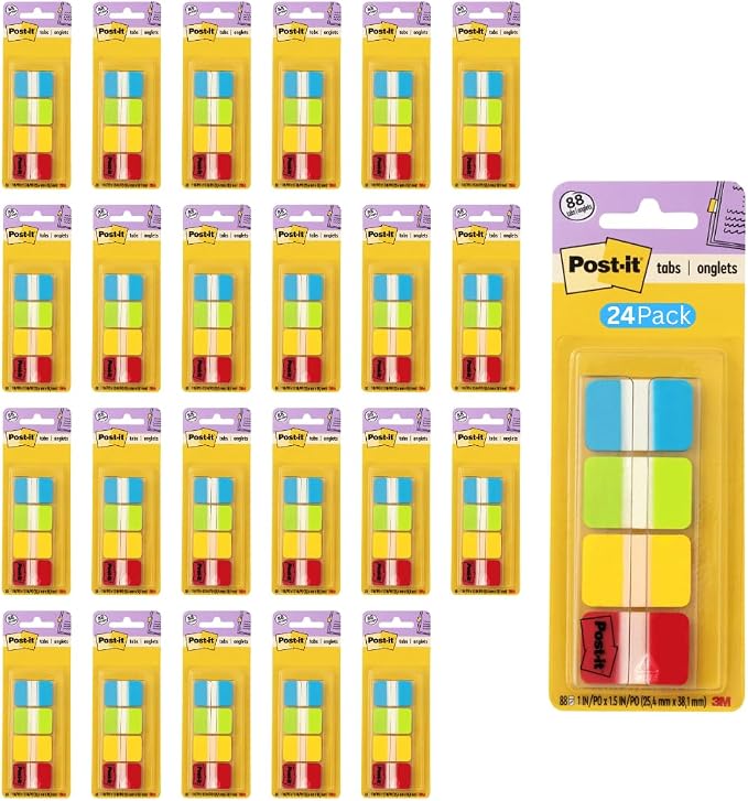 Post-it Tabs, 1 in Solid, 88/Dispenser by Unknown