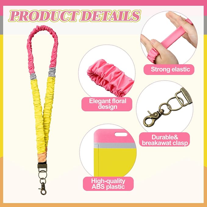 Gilprop 1 Pcs Scrunchie Teacher Lanyards - Image 4