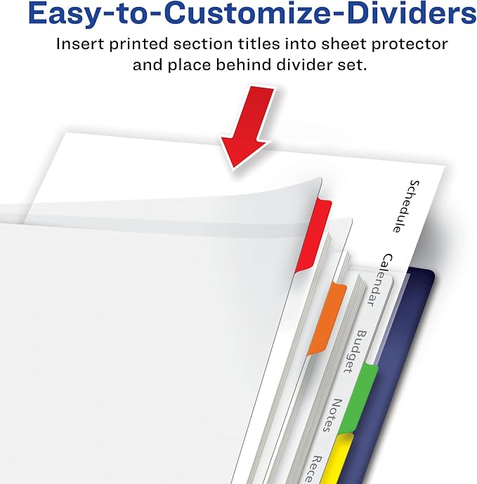 Avery Clear Easy View Durable Plastic Dividers - Image 2