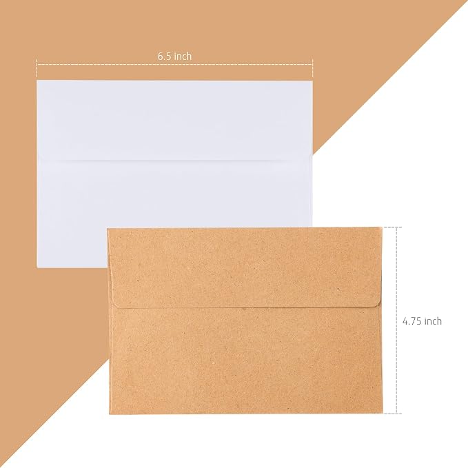Granhoolm 50 pack 4x6 Envelopes, A6 Invitation Envelopes 6.5 x 4.75 - Image 2
